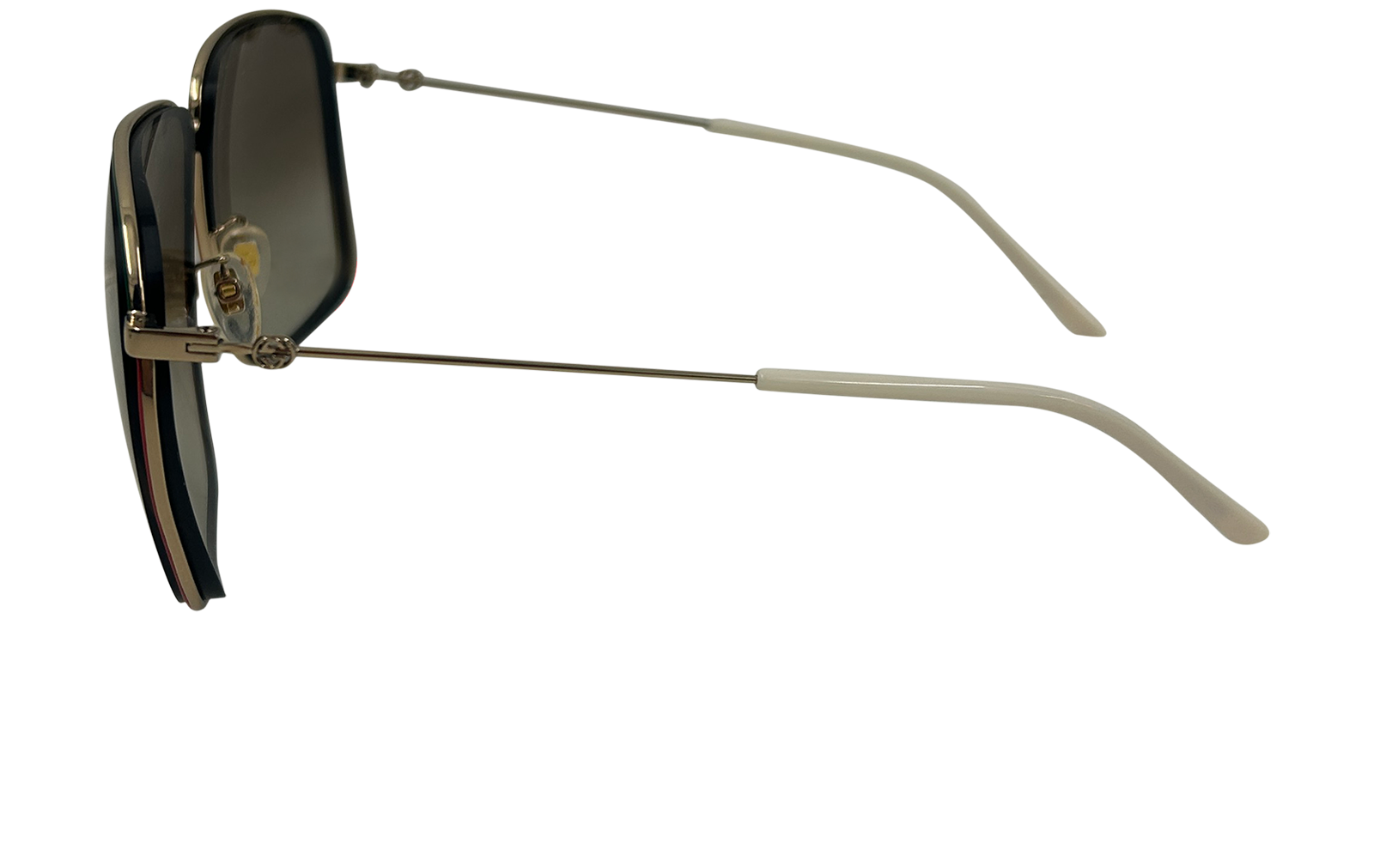 Gucci Gafas Graduadas Rectangulares, 100&euro;, Accesorios, Rojo/Verde, Metal - Latón, Vista inferior
